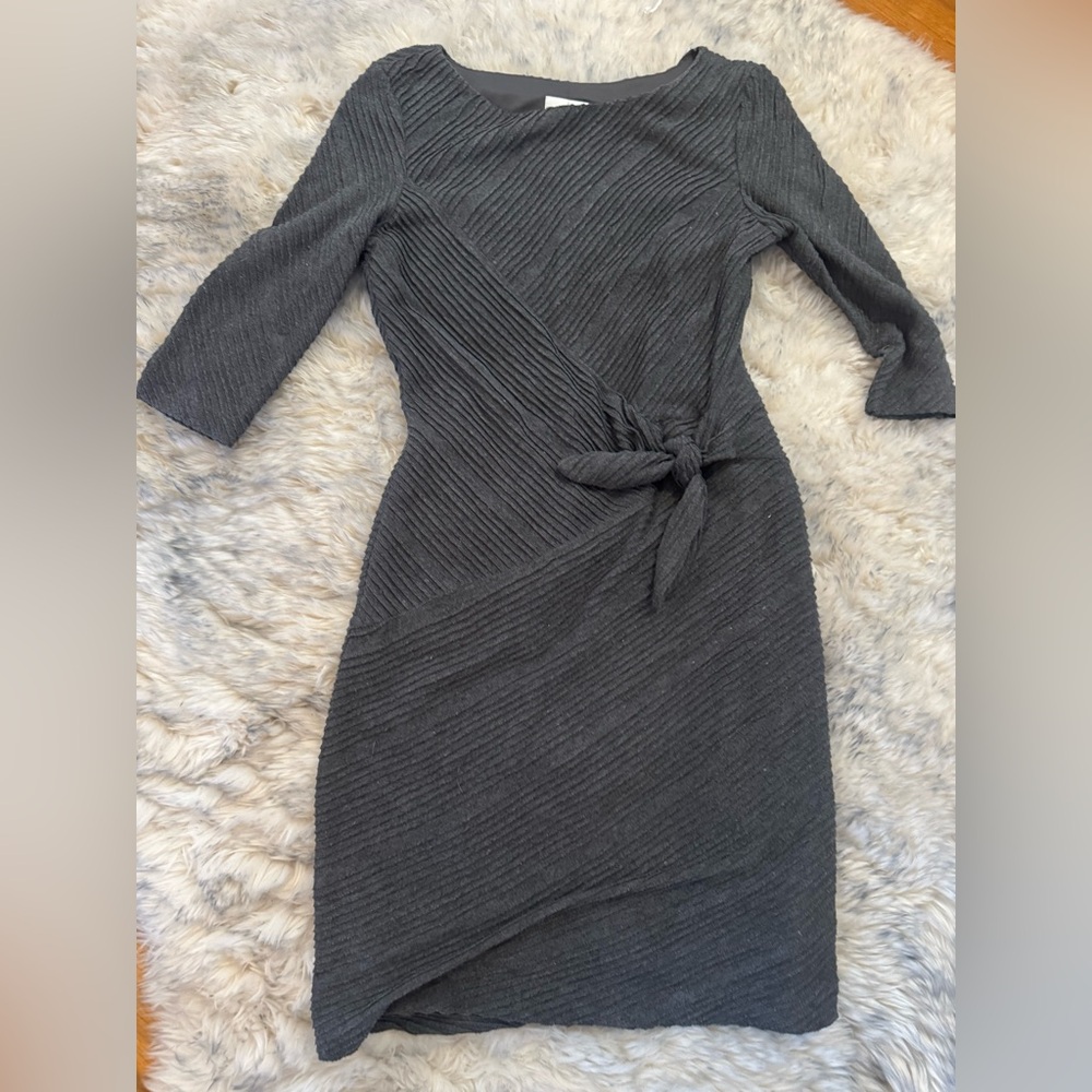 Donna Morgan Charcoal Asymmetrical Dress